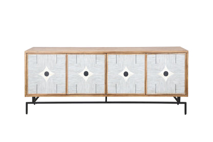 Everett - Server - Rustic Brown Mango / Ivory Bone / Grey Resin