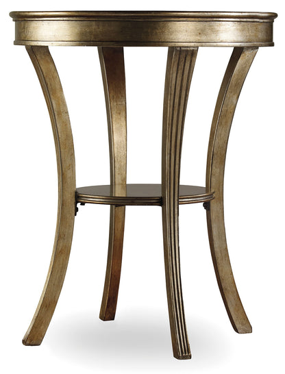 Sanctuary - Round Mirrored Accent Table - Visage