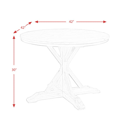 Callista - Round Standard Height 5 Piece Dining Set (Table And Four Chairs) - Beach