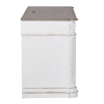 Magnolia Manor - Jr Executive Credenza Base - Antique White