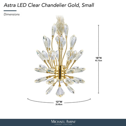 Michael Amini Lighting - Astra 18" Crystal LED Chandelier - Gold