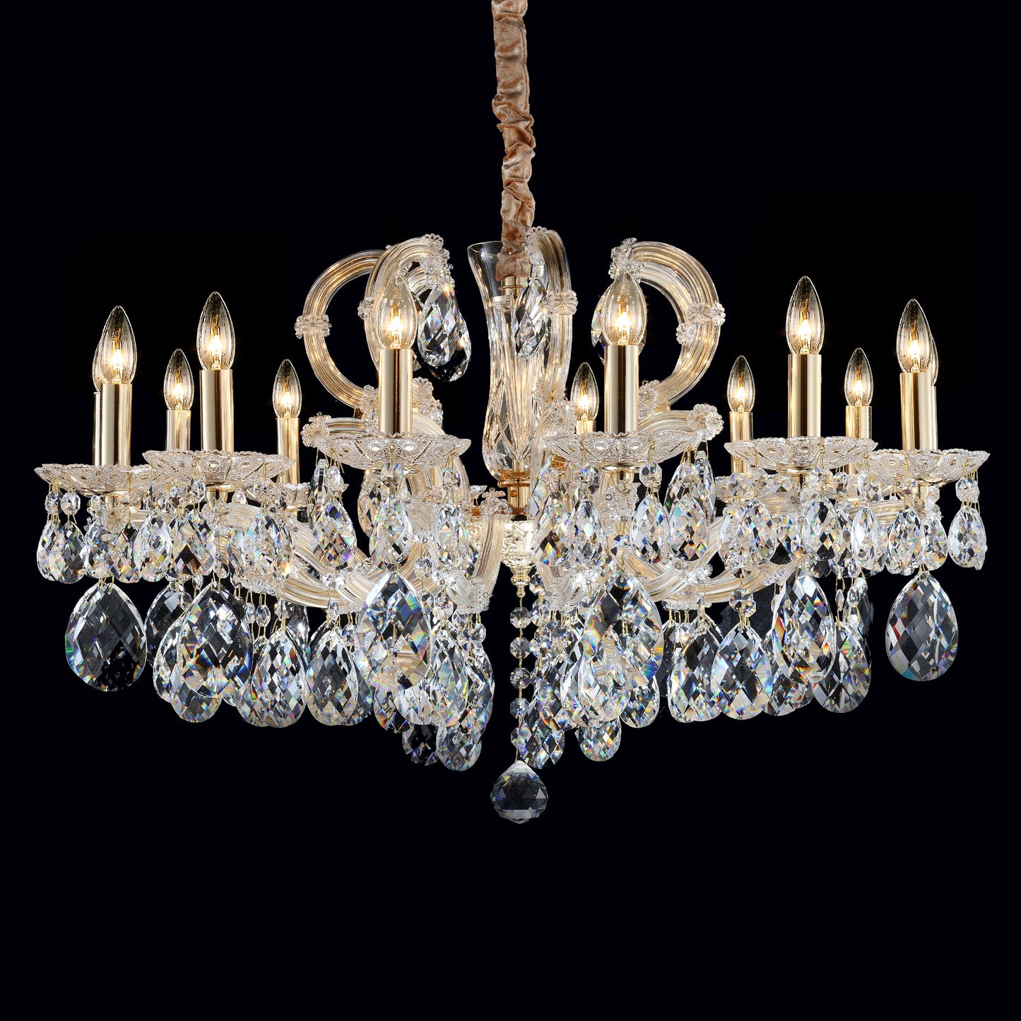 Michael Amini Lighting - Portola 14-Light Traditional Crystal Chandelier - Gold