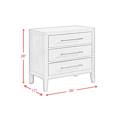 Versailles Contemporary - 3-Drawer Nightstand