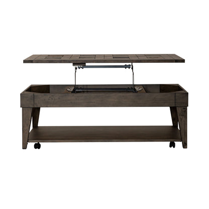 Arrowcreek - Lift Top Cocktail Table - Weathered Stone