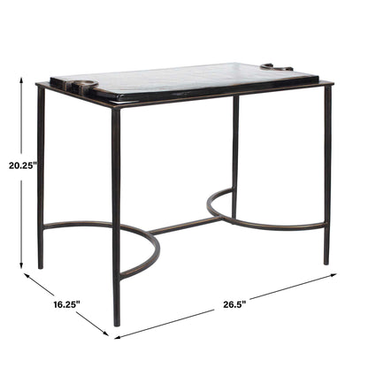Eisen - Textured Glass Accent Table - Bronze