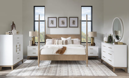 Melrose - Dresser - Cloud White And Desert Oak