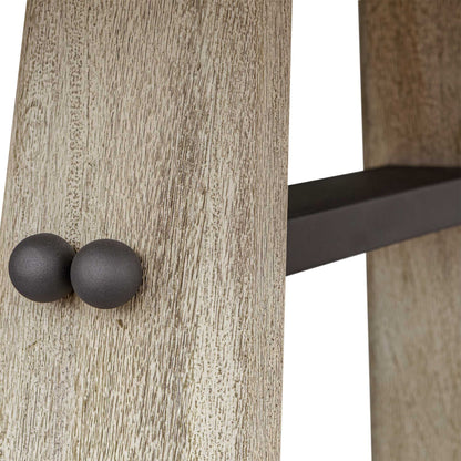 Circa - Concrete Outdoor Dining Table - White / Woodtone