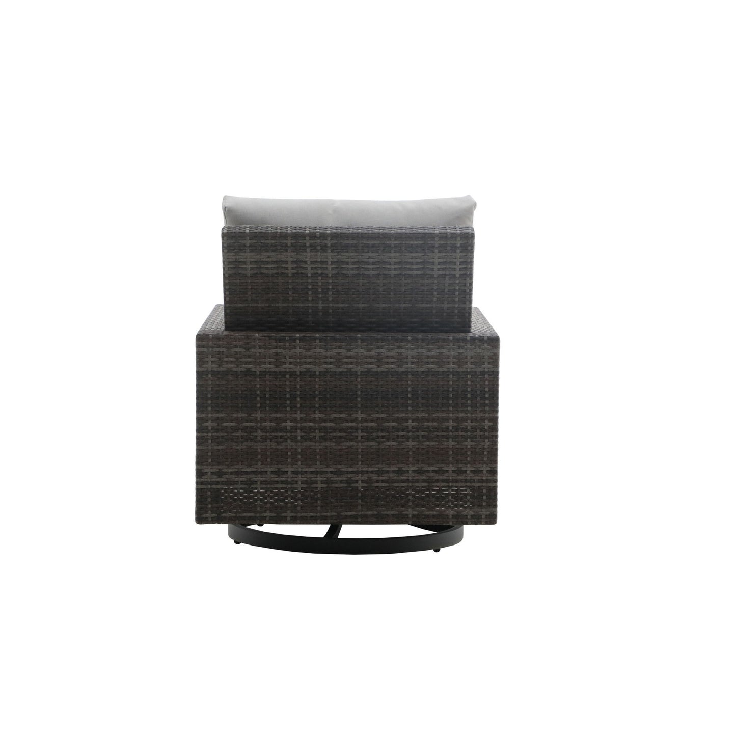 Bungalow - Patio Swivel Club Chair With Accent Pillow (Set of 2) - Gray