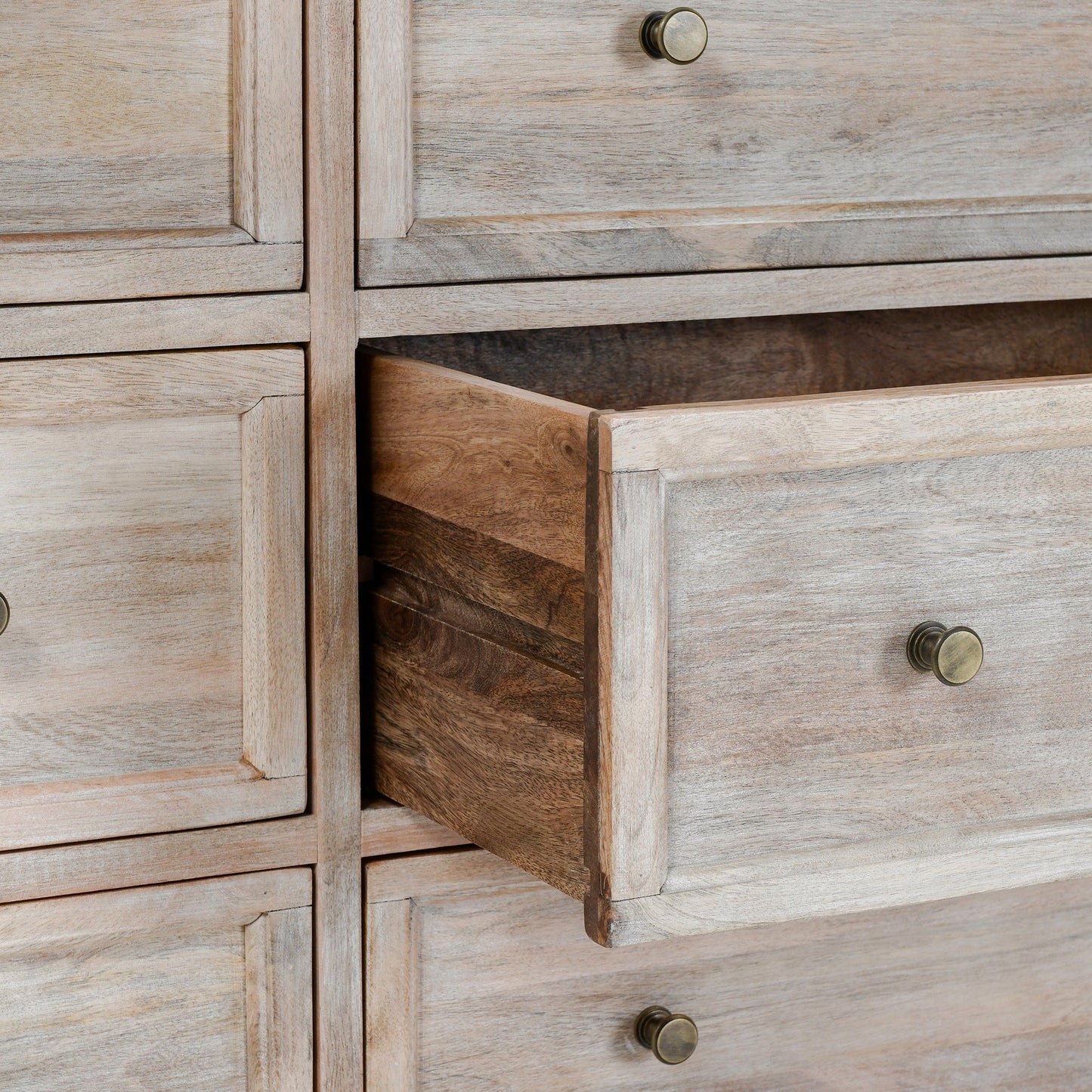 Adelaide - 9 Drawer Dresser - Natural Cream Wash