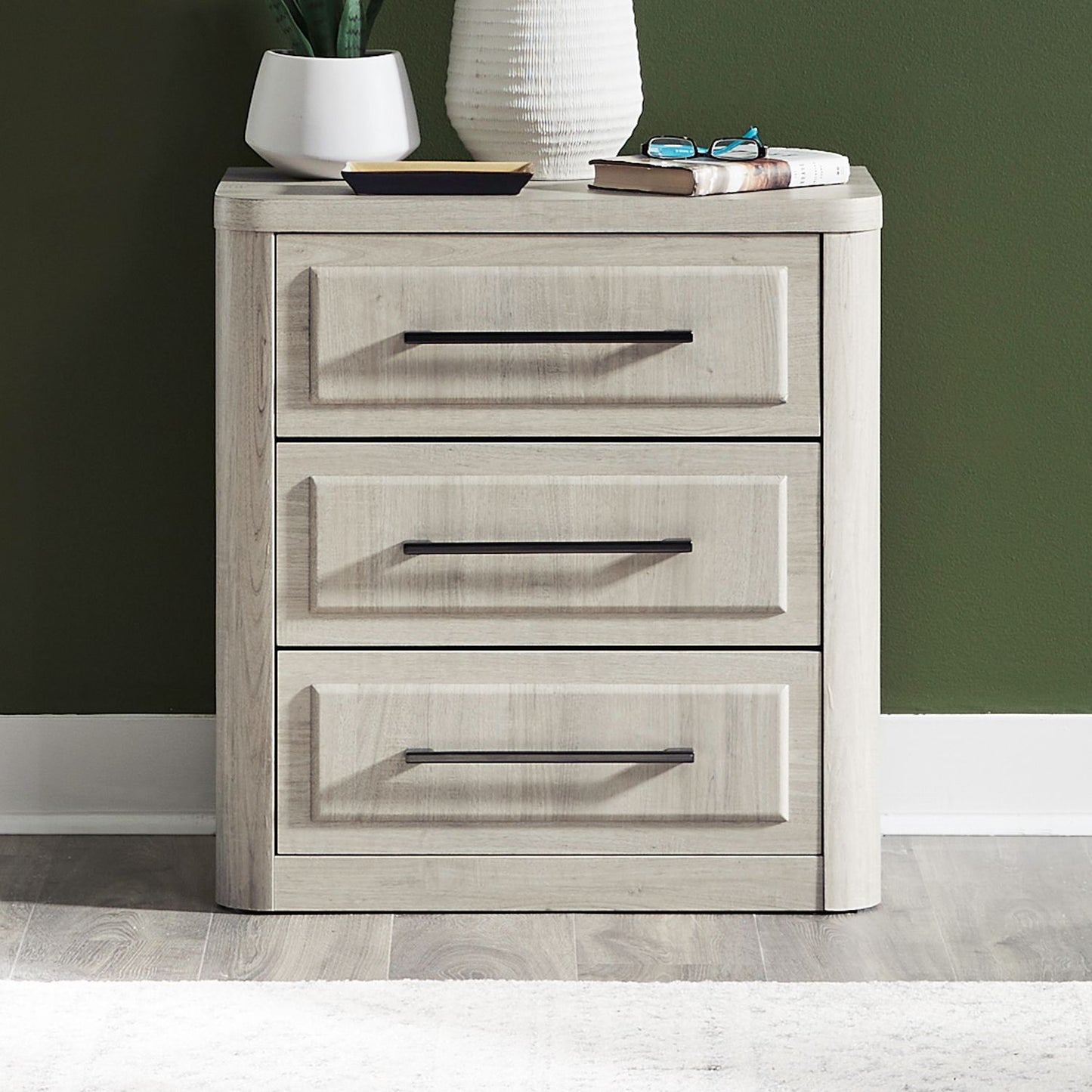 Modern Play - Nightstand With Charging Station - Natural White