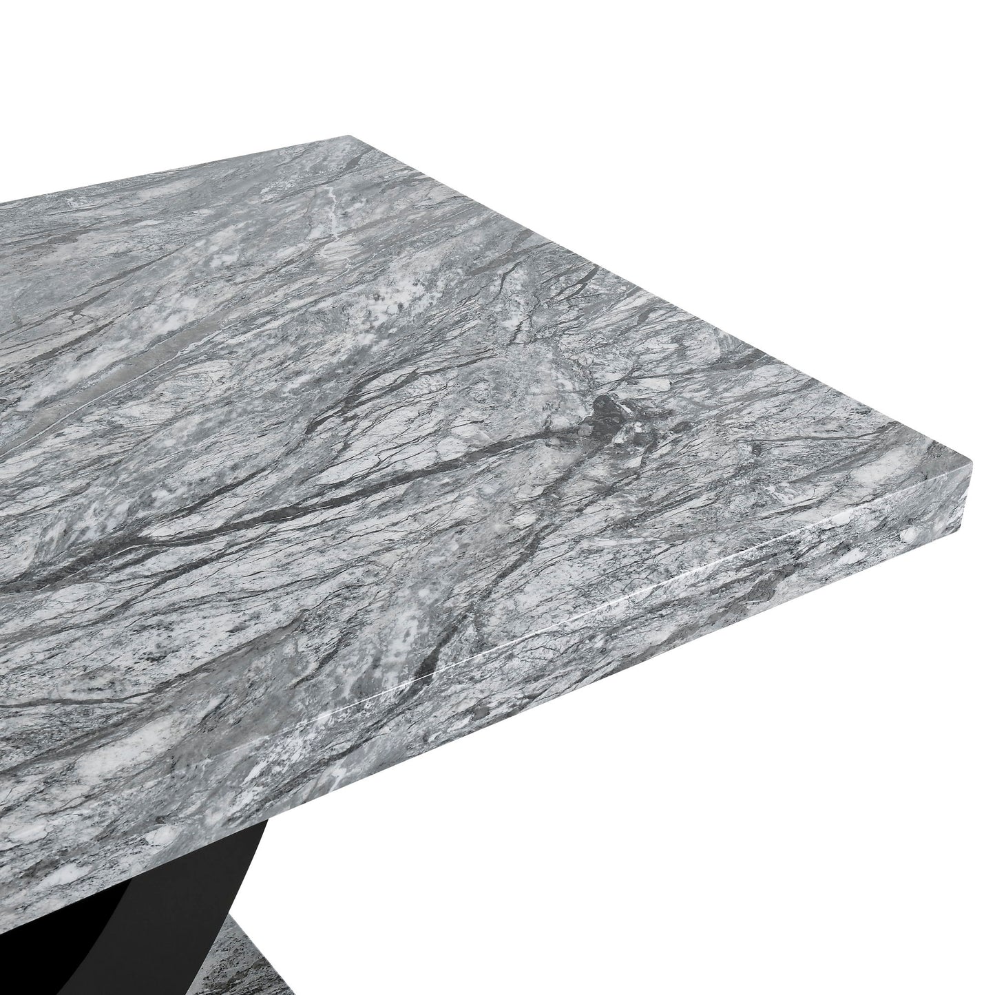 Lyra - Dining Table Top & Base - Gray