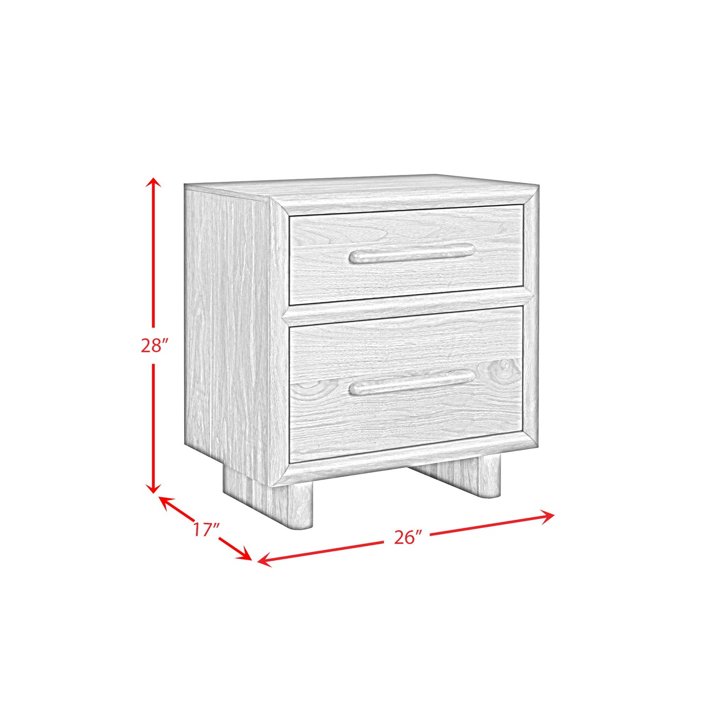 Brisbane - Nightstand With USBC And LED - Brown