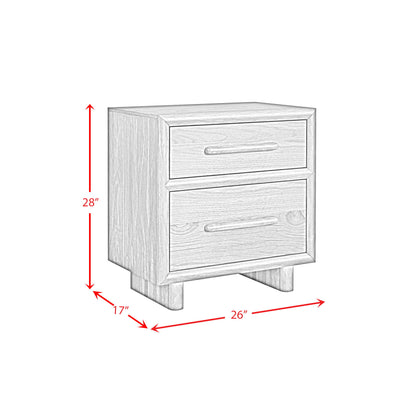 Brisbane - Nightstand With USBC And LED - Brown