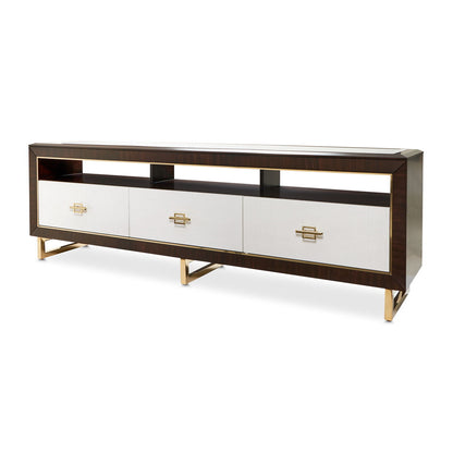 Belmont Place - Media Cabinet - White / Dark Brown