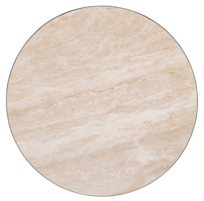 Melange - Vaquero Spot Table - Light Brown / Beige / Silver