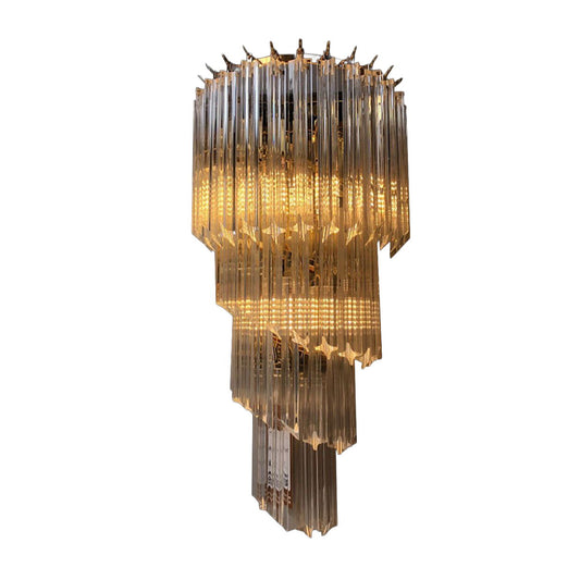 Michael Amini Lighting - Spiral 5-Light 25" Crystal Wall Sconce - Gold / Brown