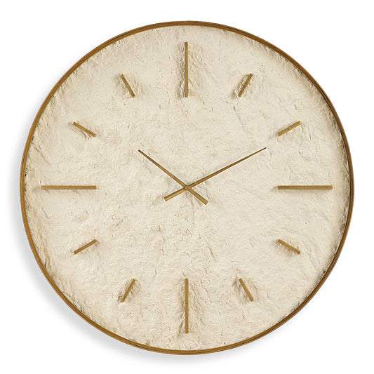 Stone Serenity - Wall Clock - Light Brown