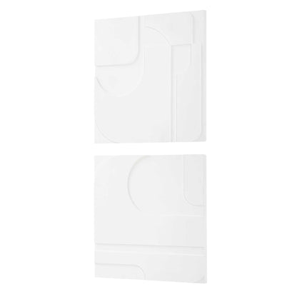 Contours - White Wall Decor (Set of 2)