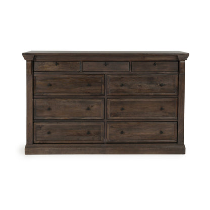 Adelaide - Wood 9 Drawer Dresser - Cocoa Brown