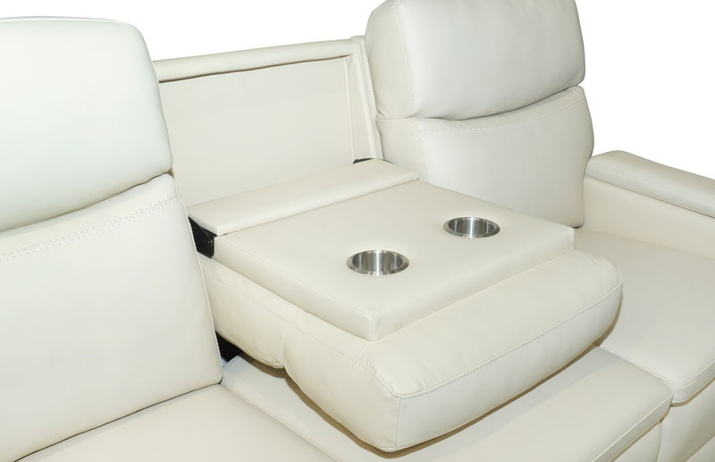 Gunner - Sofa Recliner With Power And Power Headrest - Almond