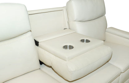 Gunner - Sofa Recliner With Power And Power Headrest - Almond