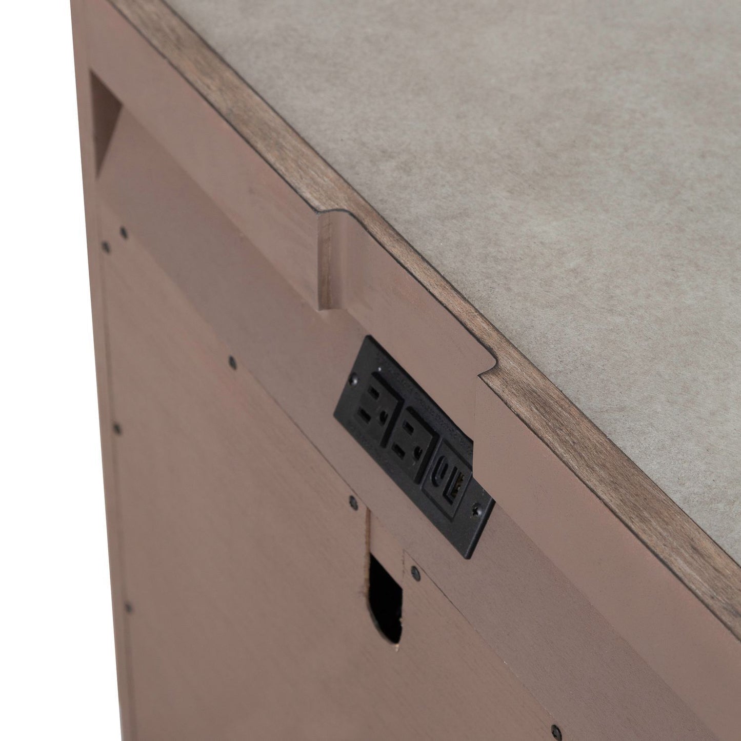 South Bend - Nightstand With Charging Station - Burnished Clay