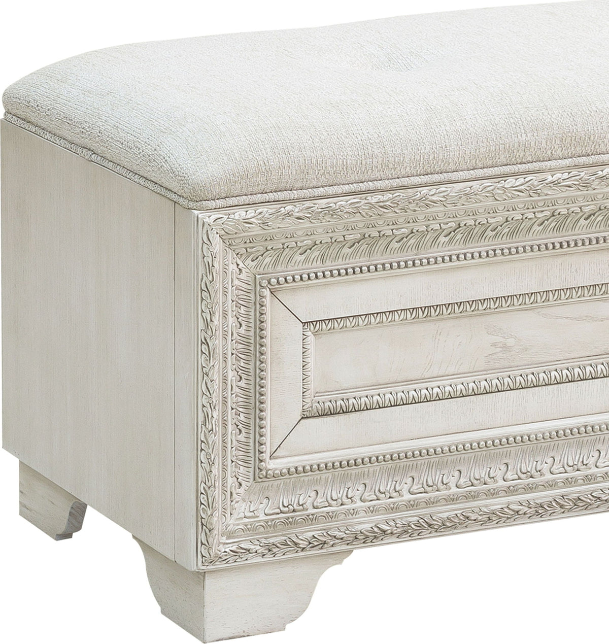 Camila - Storage Bed Bench - Creamy White