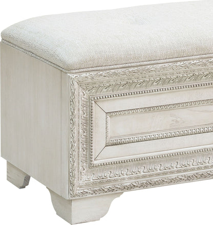 Camila - Storage Bed Bench - Creamy White