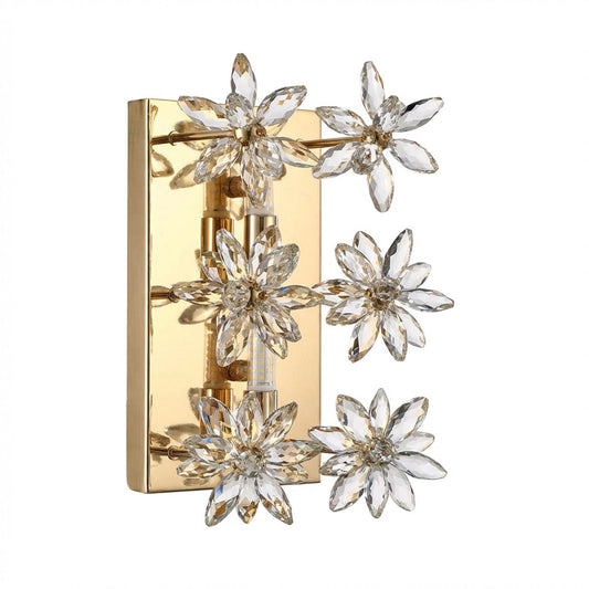 Michael Amini Lighting - Daisy Crystal Wall Sconce - Gold