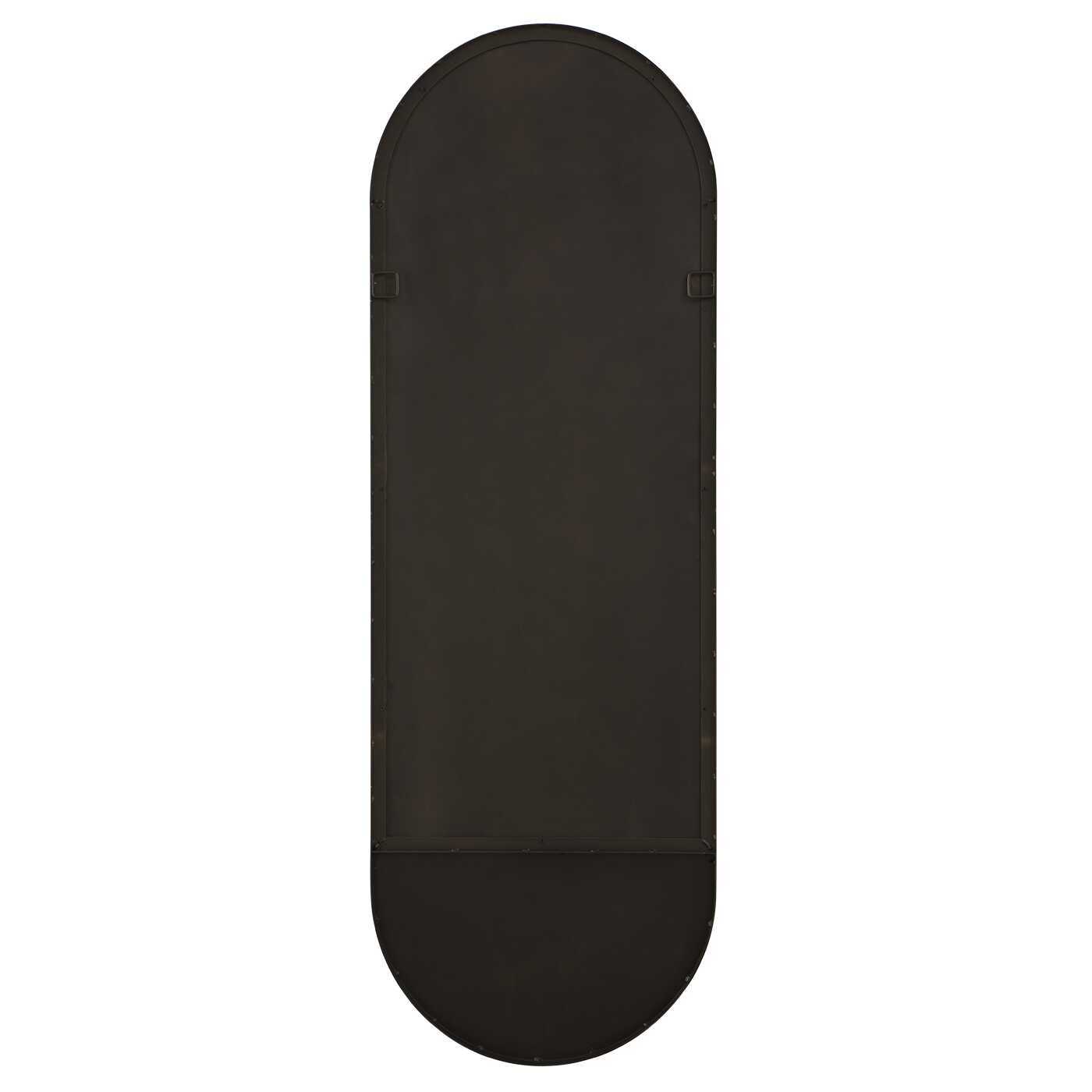 Russo - Travertine Tall Oval Mirror - Bronze / Brown / Gold