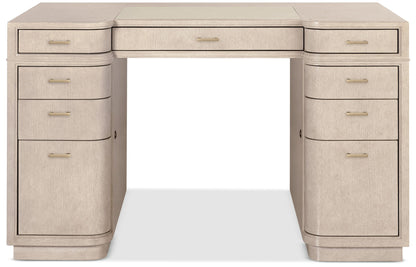Marlowe - Knee-Hole Desk - Polished Limestone