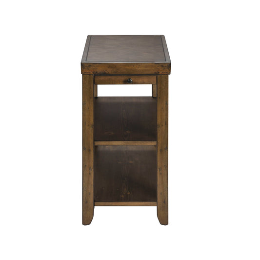 Mitchell - Chair Side Table - Nutmeg