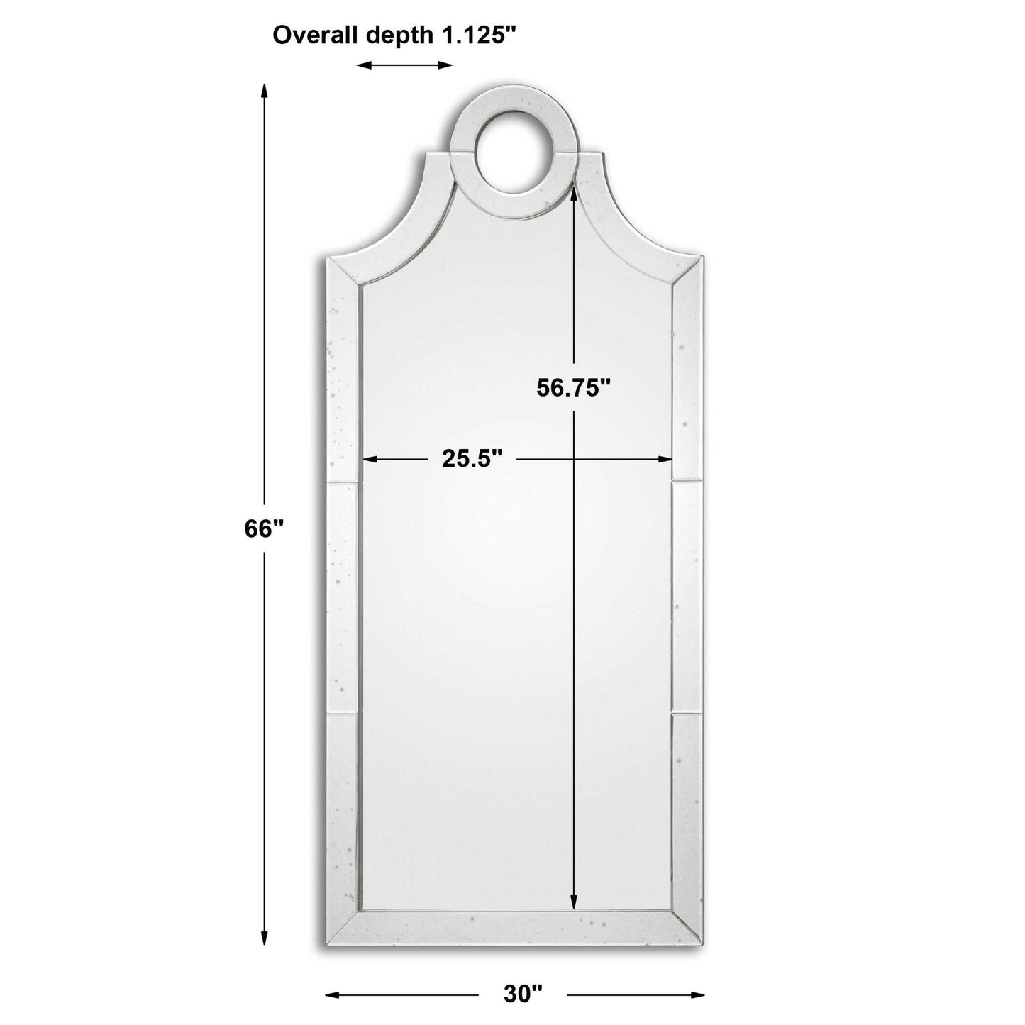 Acacius - Arched Mirror - Pearl Silver