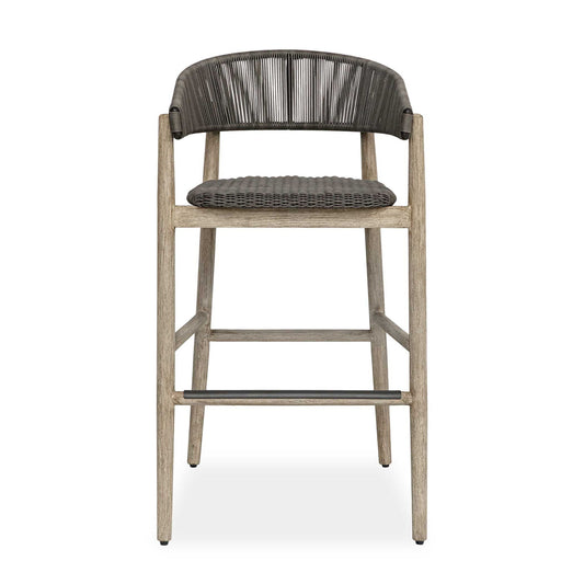 Dermott - Outdoor Bar Stool - Brown / Dark Gray