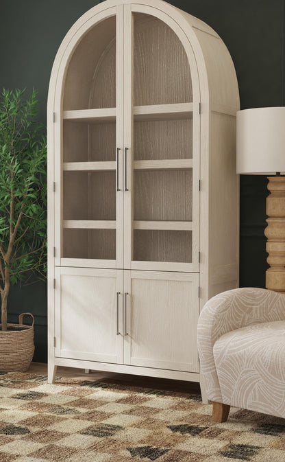 Fynn - Display Cabinet - Light Gray Oak