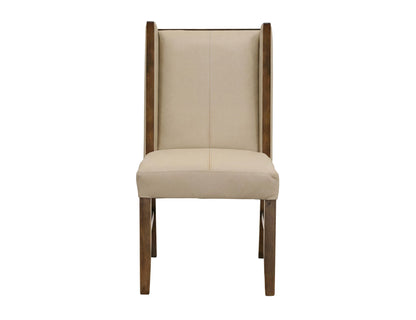 Silver - Upholstered Chair (Set of 2) - Ivory / Brown