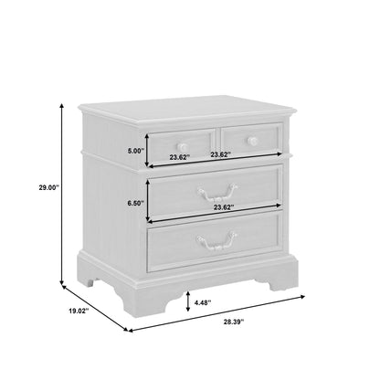 Hickory Creek - 3 Drawer Nightstand - Brown