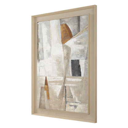 Hide & Seek - Abstract Art - Black / Brown / Gray / Orange / White / Woodtone