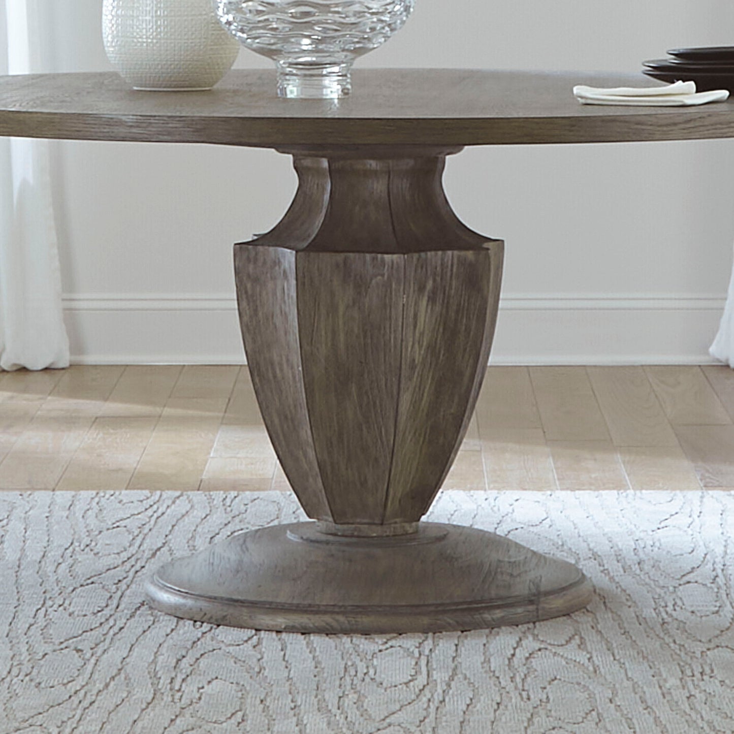 Westfield - Round Pedestal Table Base - Havana Brown
