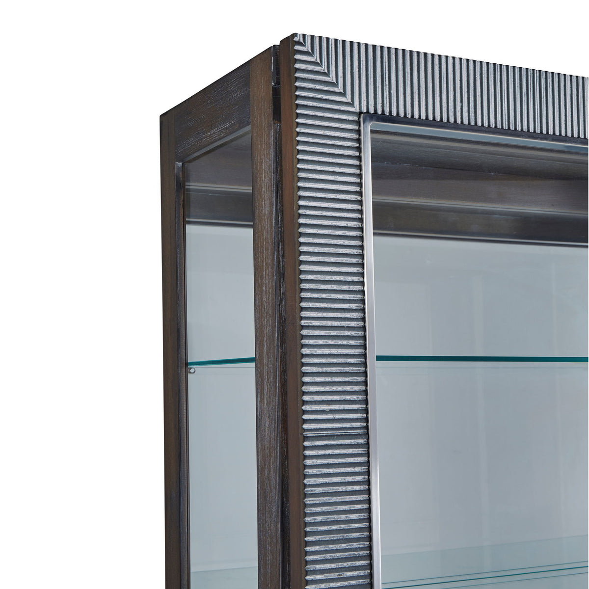 Pulaski Accents - Sliding Door Curio Cabinet - Medium Wood