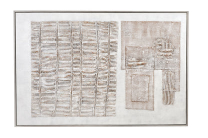 Counted Days Framed Canvas - Beige / White