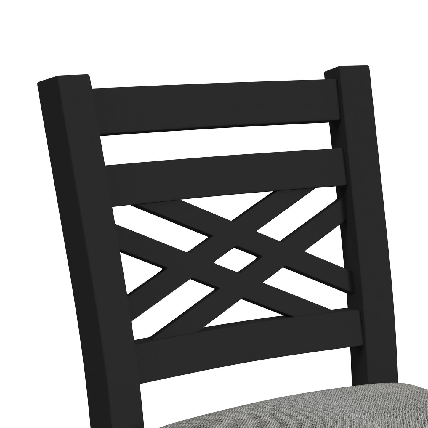 Brooks - 5 Piece Counter Set With Table And 4 Upholstered Seat & Wood Back Chairs - Medium Brown & Black