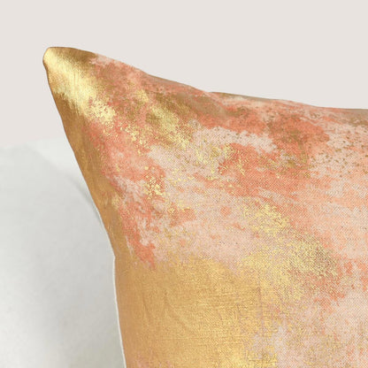 Equilibrium - 22" x 22" Onara Pillow - Burnt Orange / Gold