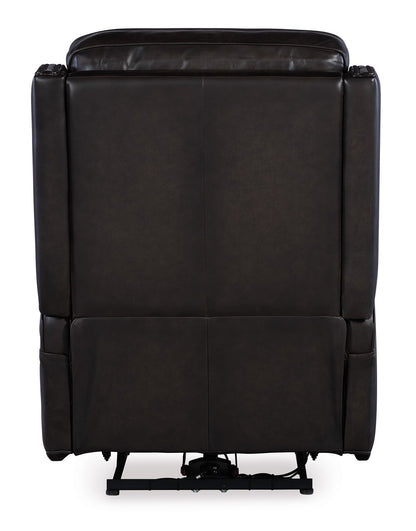 MS - Hamilton Power Recliner With Power Headrest - Dark Brown