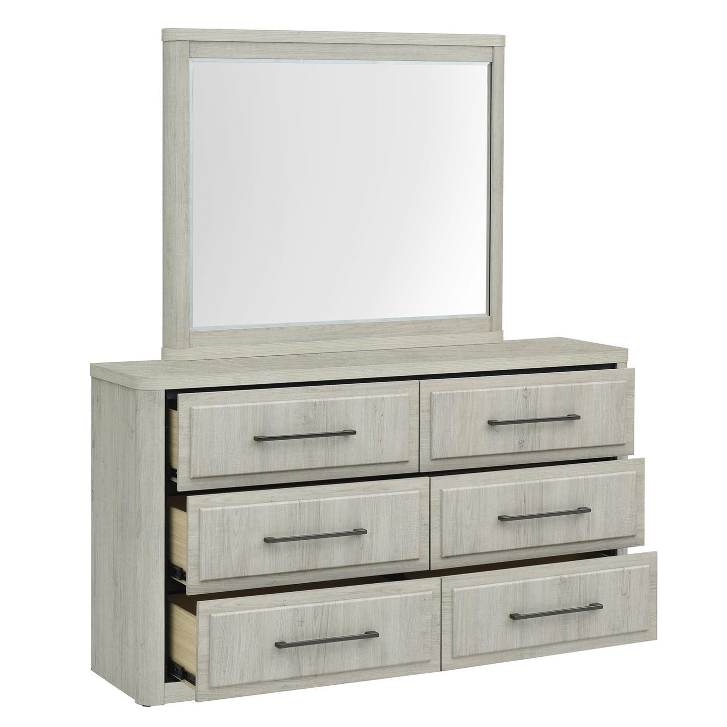 Modern Play - Dresser & Mirror - White