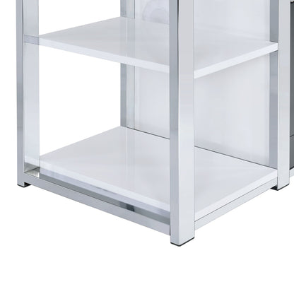 Midway - 80" TV Console With Firelight - White