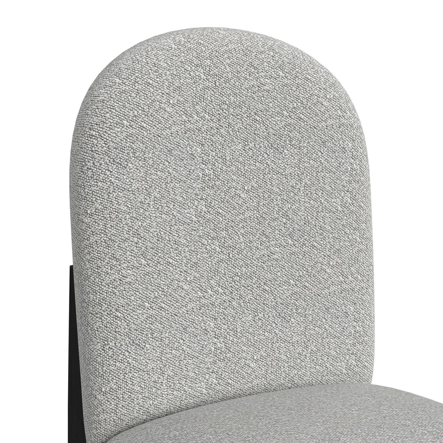 Portland - Round Back Barstool With Fabric (Set of 2) - Gray / Black