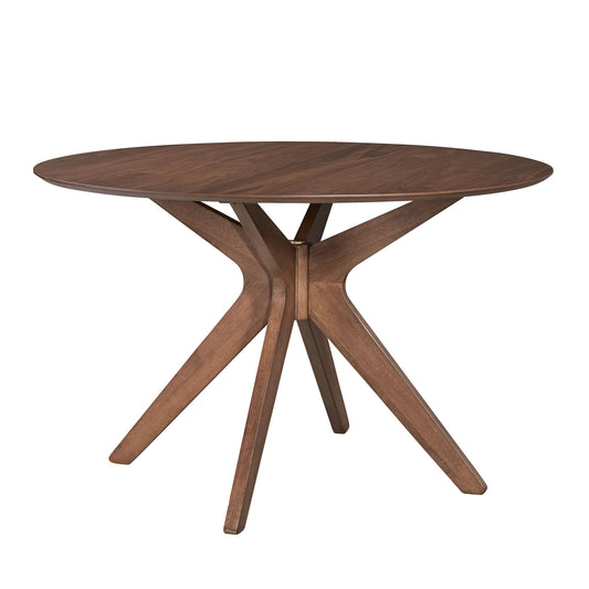 Space Savers - 5 Piece Pedestal Table Set - Walnut
