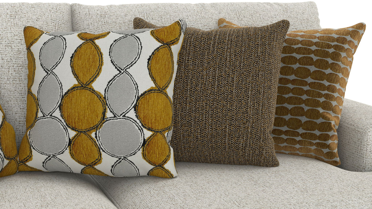 Tori - Sectional With Comfort Coil Seating, Cocktail Ottoman And Accent Pillows Included