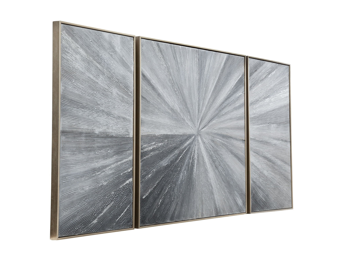 Cambric Canvas Art (Set of 3) - Dark Gray